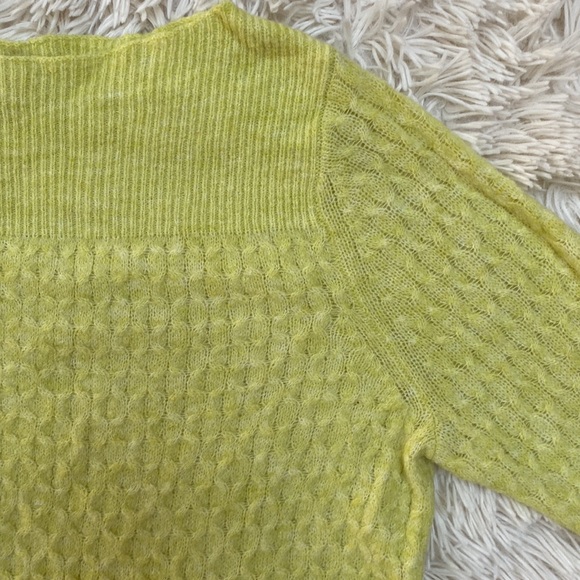 🎉HP🎉 Loft Boatneck Knit Sweater 💗 Lime Yellow - Picture 6 of 13